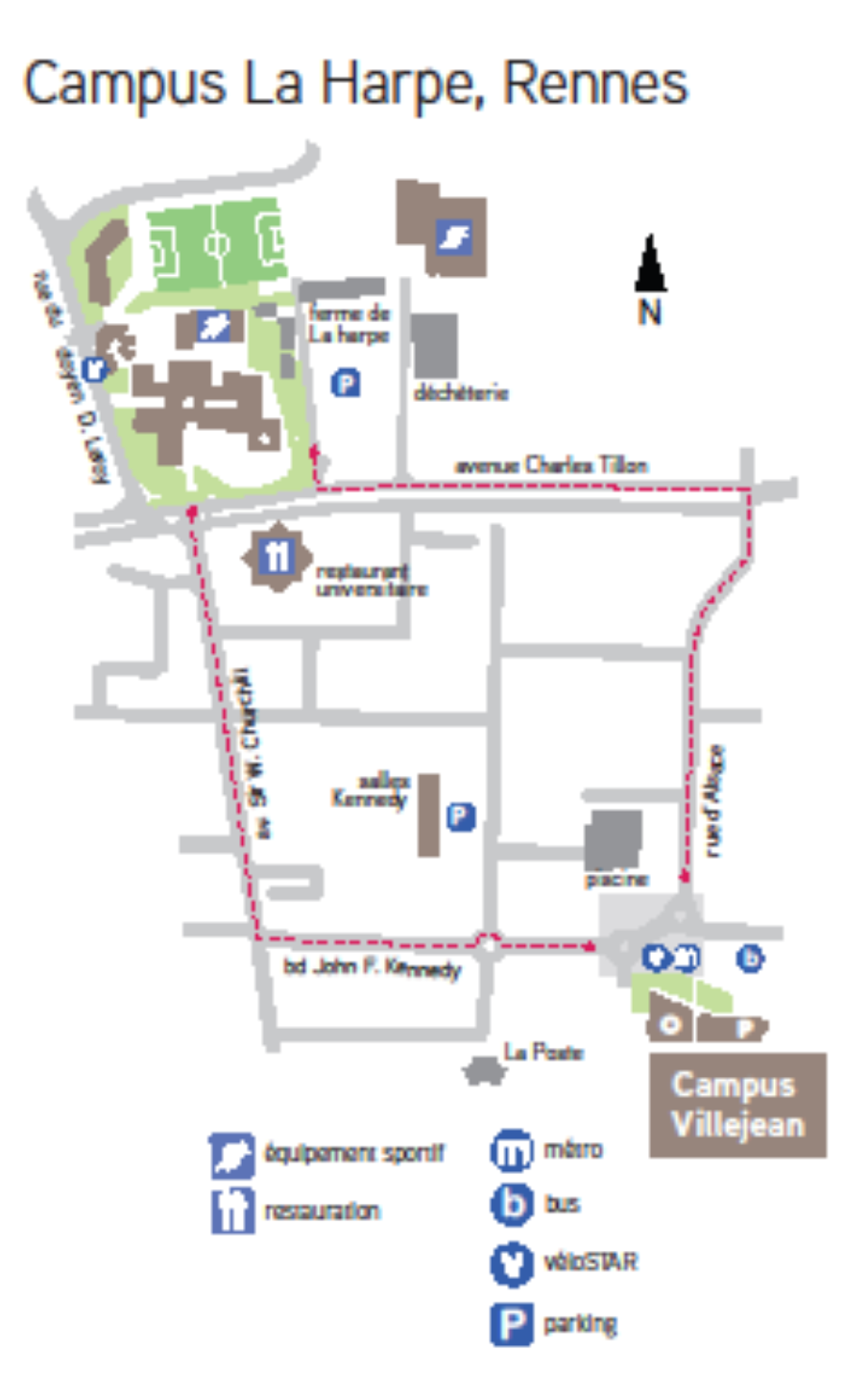 Plan du campus La Harpe